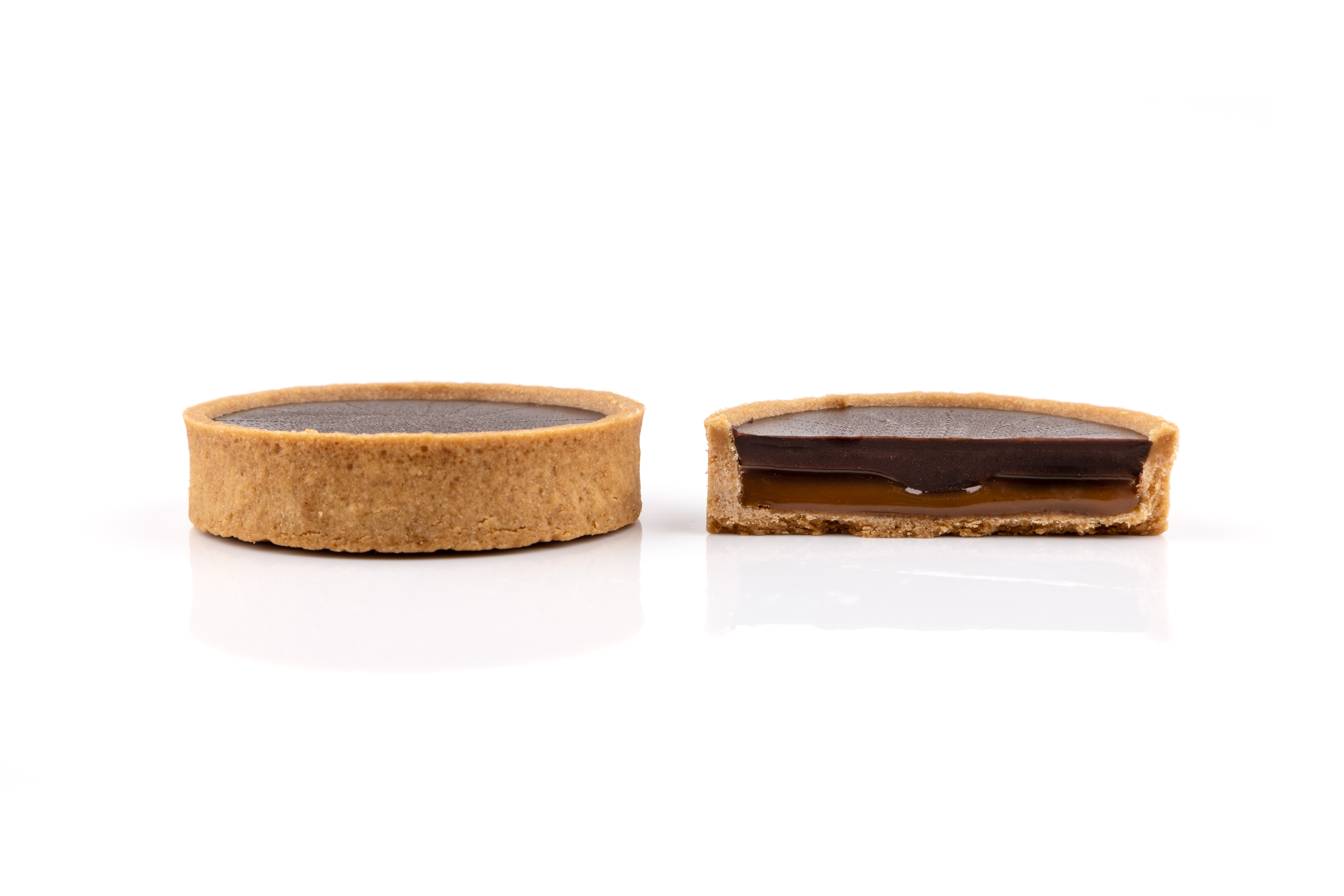 Chocolate caramel filled tart
